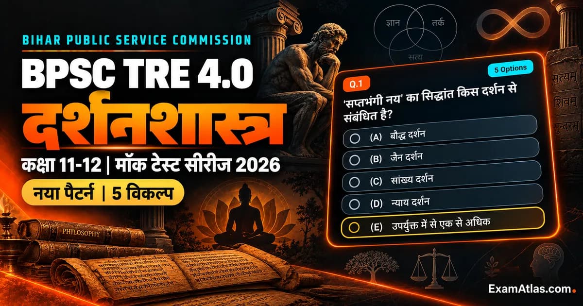 BPSC TRE 4.0 Philosophy (Class 11-12) Mock Test Series 2026