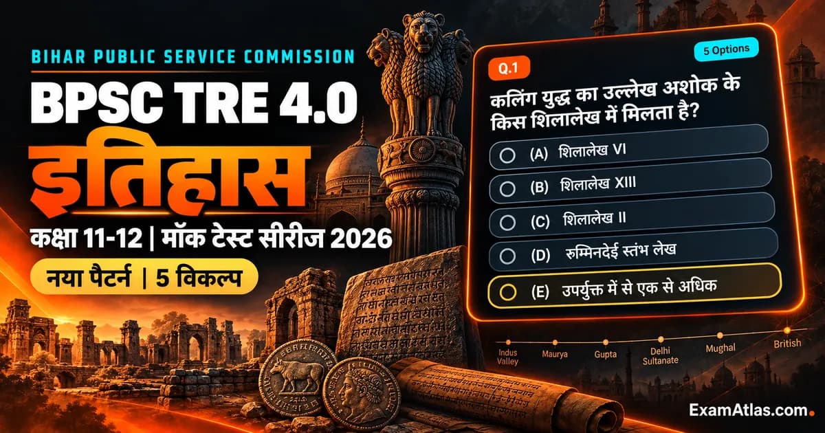 BPSC TRE 4.0 History (Class 11-12) Mock Test Series 2026