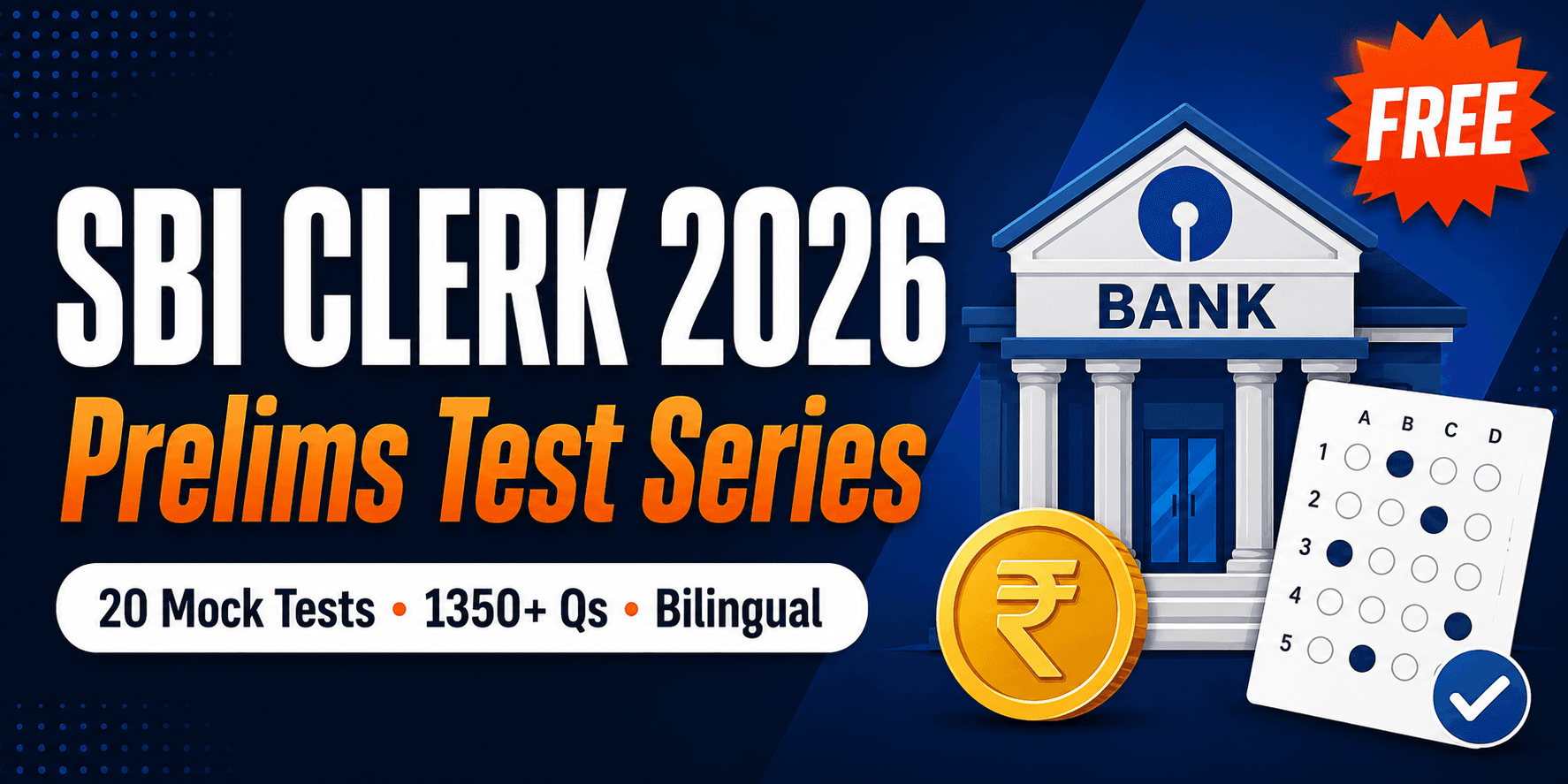SBI Clerk Prelims 2026 Test Series