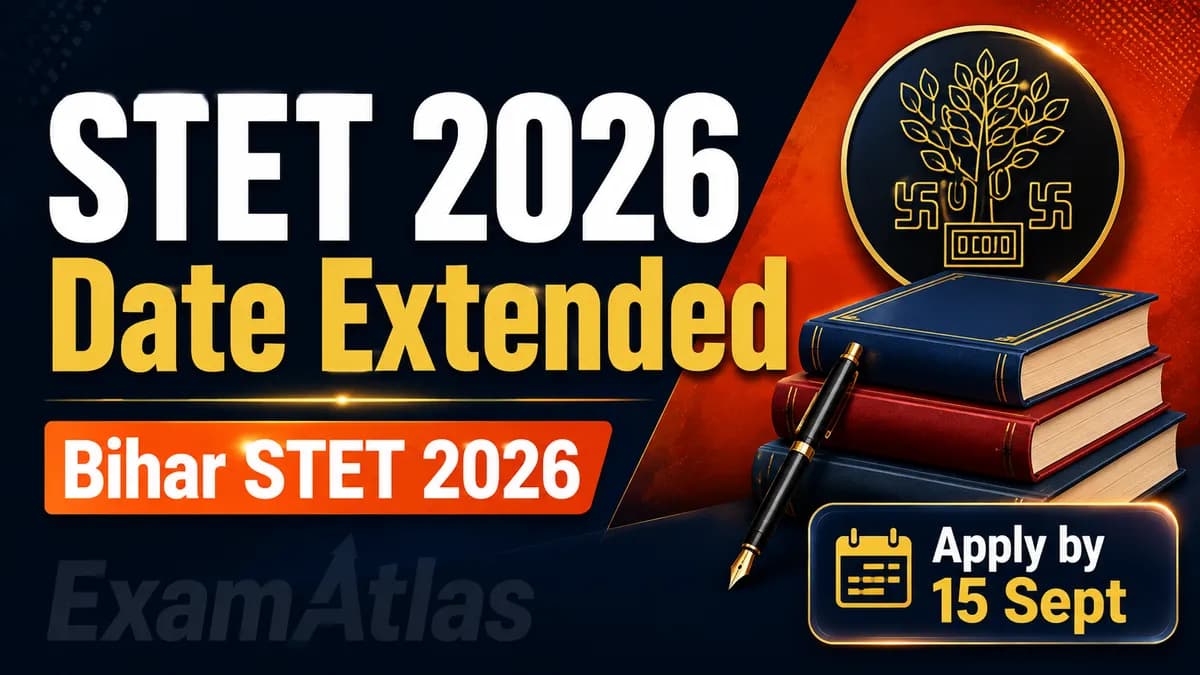 Bihar STET 2026 application last date extended to 15 September 2026 by BSEB