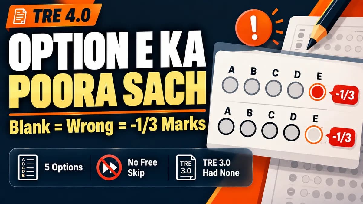 BPSC TRE 4.0 Option E and 1/3 Negative Marking: The Full Rule