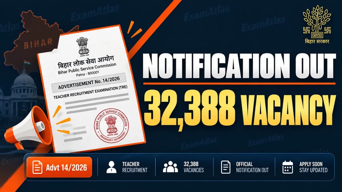 BPSC TRE Notification 2026: 32,388 Vacancies, Dates and Fee