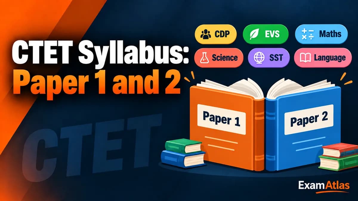 CTET Syllabus 2026: Paper 1 and Paper 2 Topic-wise (Official)