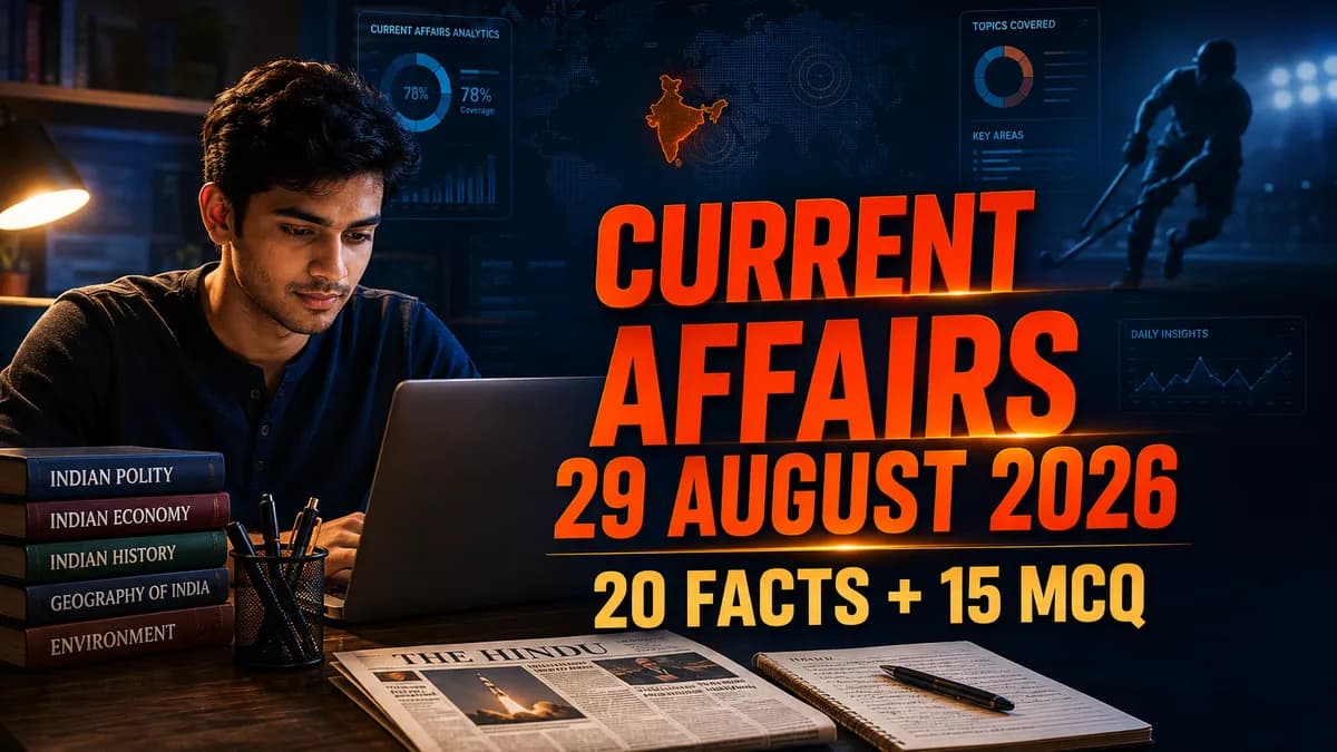 Daily Current Affairs 29 August 2026