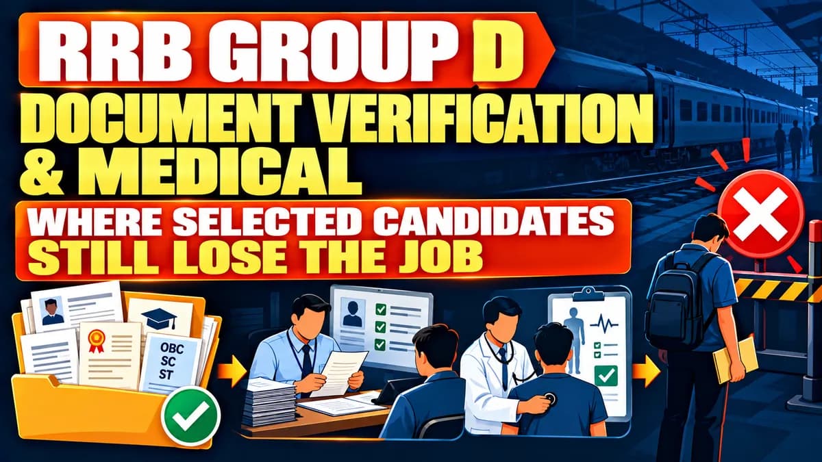 RRB Group D Document Verification and Medical: Where Selected Candidates Still Lose the Job