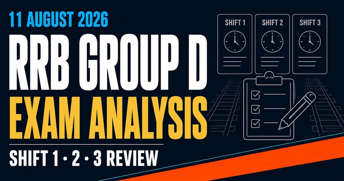 RRB Group D Exam Analysis 11 August 2026: Shift 1, 2 and 3 Review