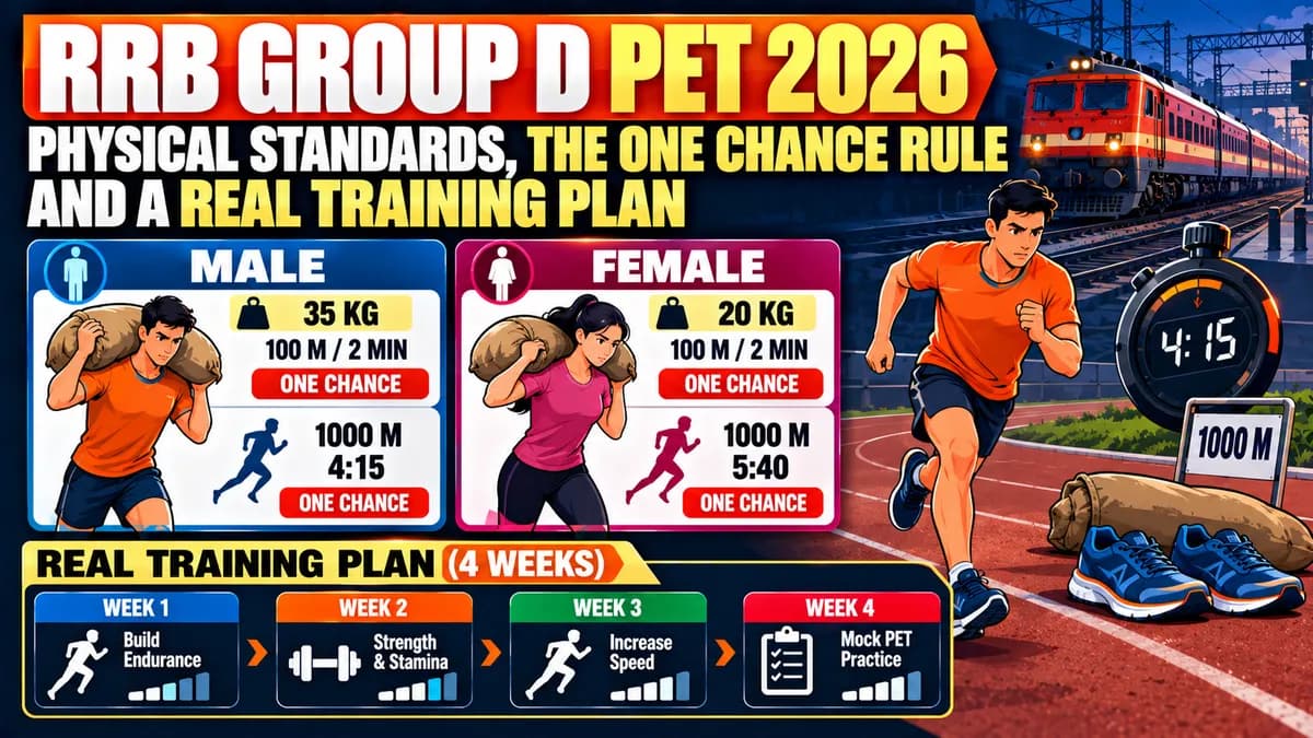 RRB Group D PET 2026: Physical Standards, the One Chance Rule and a Real Training Plan