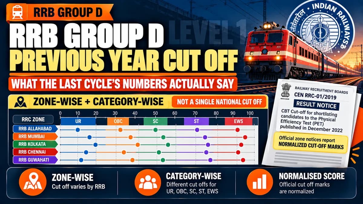 RRB Group D Previous Year Cut Off: What the Last Cycle's Numbers Actually Say