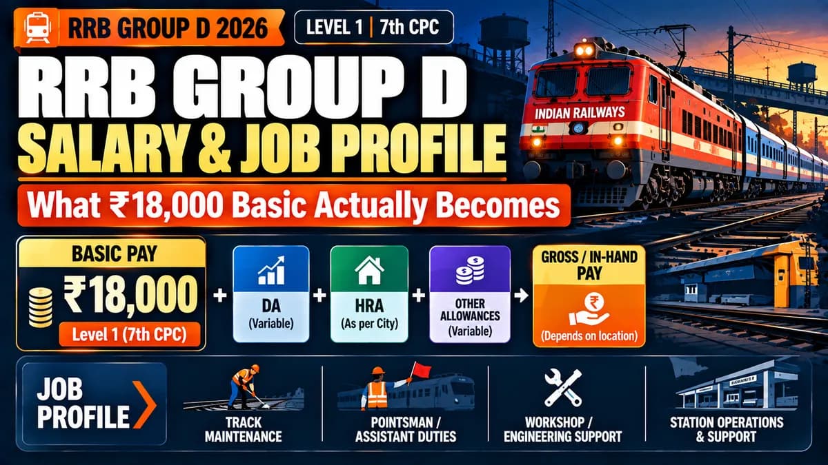 RRB Group D Salary and Job Profile: What ₹18,000 Basic Actually Becomes