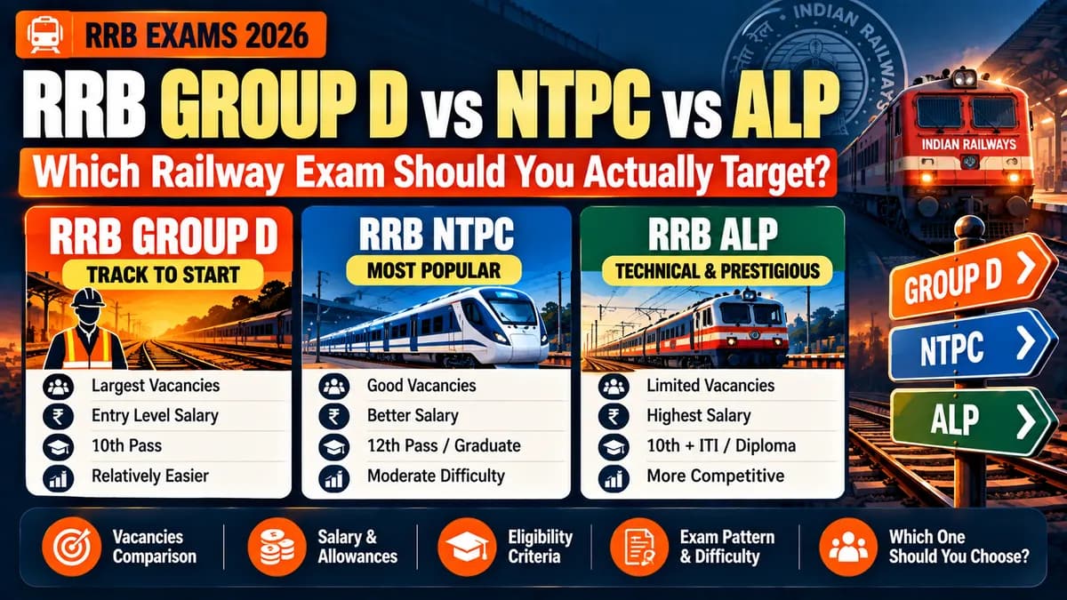 RRB Group D vs NTPC vs ALP: Which Railway Exam Should You Actually Target?