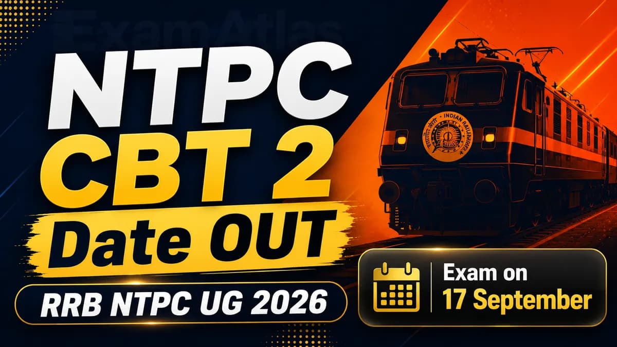 RRB NTPC UG CBT 2 Exam Date 2026 OUT