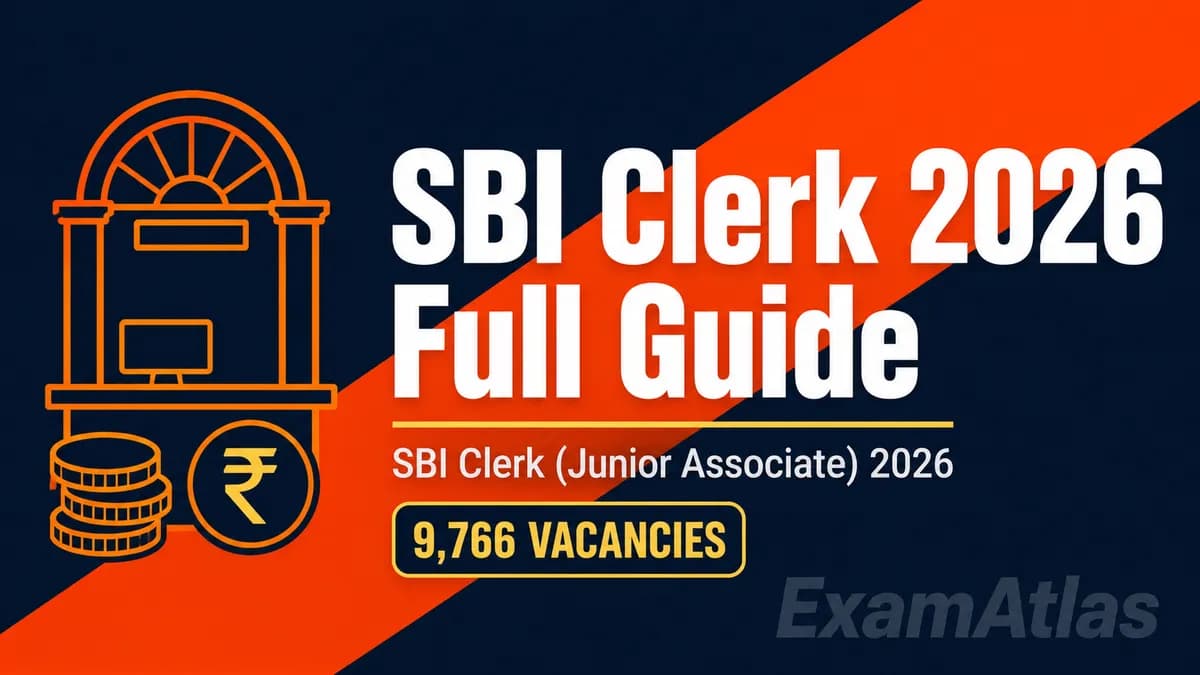 SBI Clerk 2026 Complete Guide: 9,766 Junior Associate Posts, Exam Pattern, Salary and Prep Plan