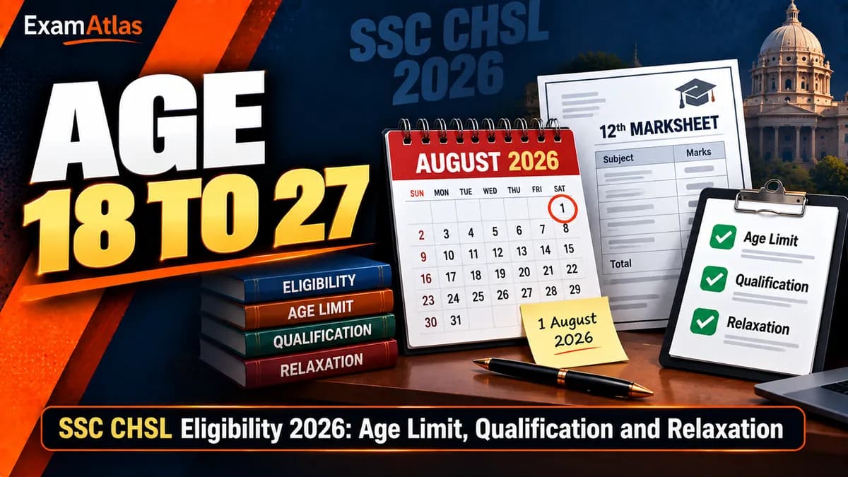 SSC CHSL Eligibility 2026: Age Limit, Qualification and Relaxation