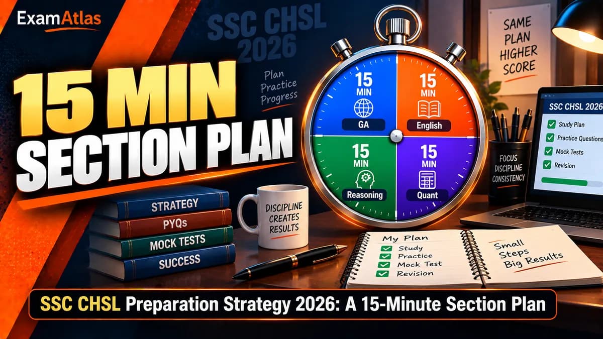 SSC CHSL Preparation Strategy 2026: A 15-Minute Section Plan